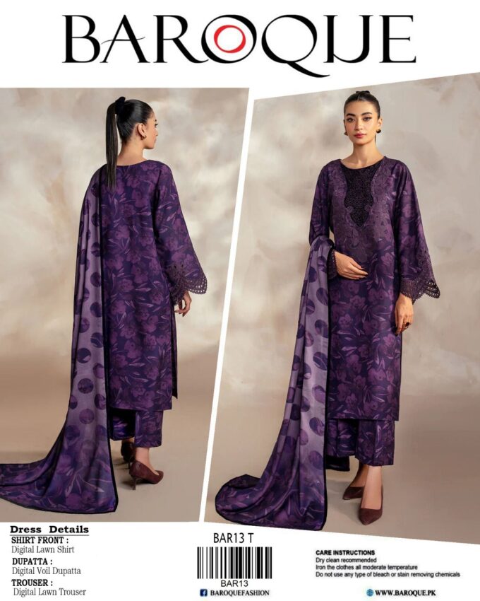 Baroque Lawn 3pc Set