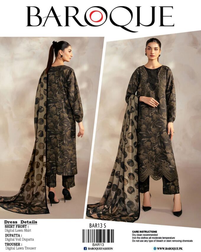 Baroque Lawn 3pc Set