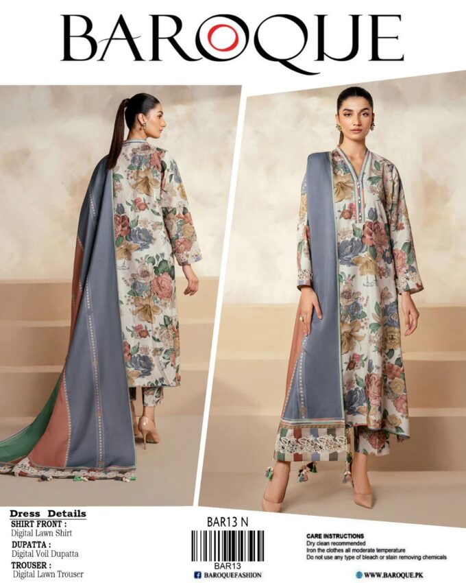 Baroque Lawn 3pc Set
