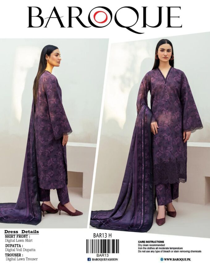 Baroque Lawn 3pc Set