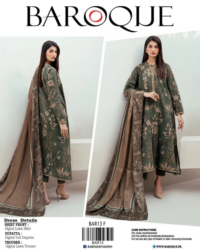 Baroque Lawn 3pc Set