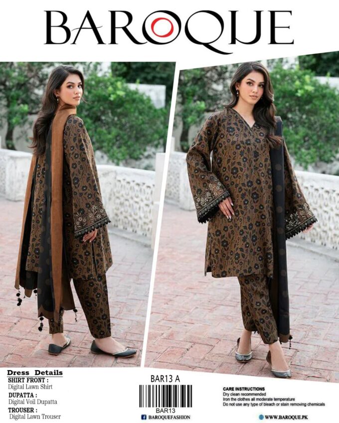 Baroque Lawn 3pc Set