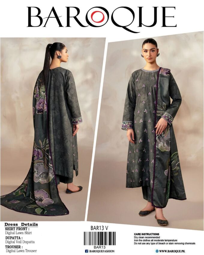 Baroque Lawn 3pc Set